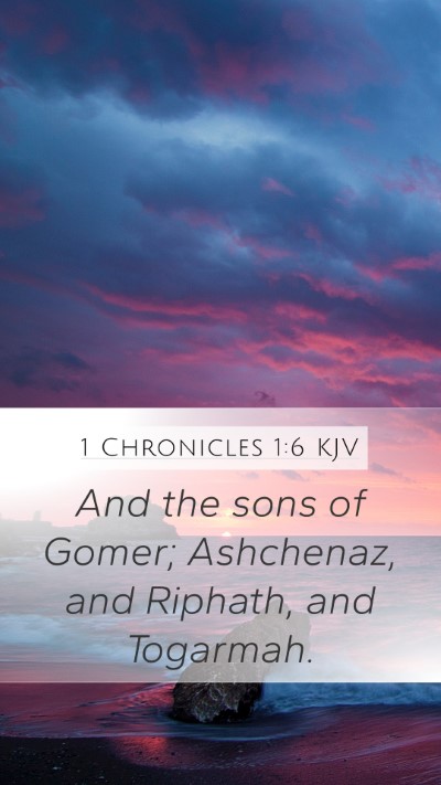 1 Chronicles 1:6 Explained