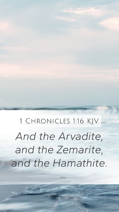 1 Chronicles 1:16 Explained