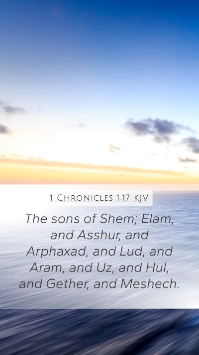 1 Chronicles 1:17 Explained