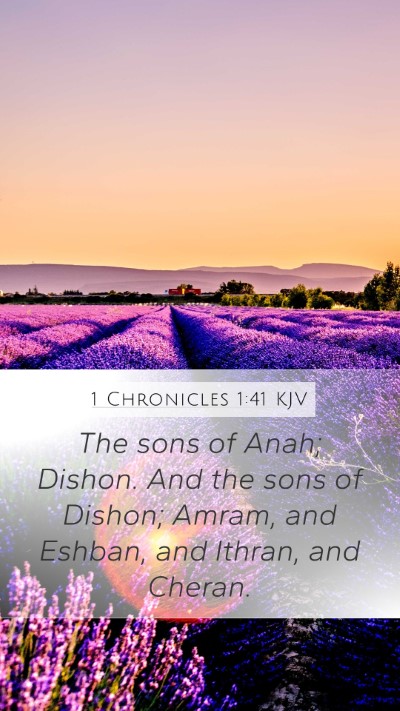 1 Chronicles 1:41 Explained