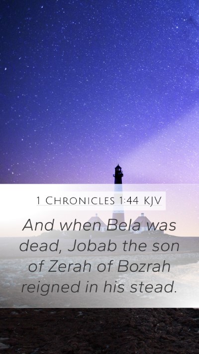 1 Chronicles 1:44 Explained