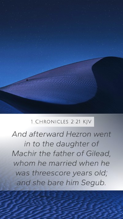 1 Chronicles 2:21 Explained