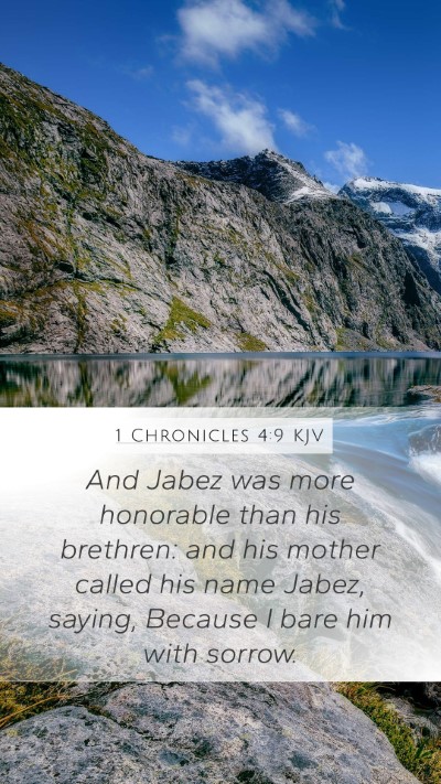 1 Chronicles 4:9 Explained