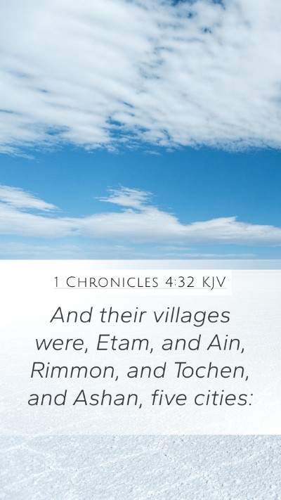 1 Chronicles 4:32 Explained