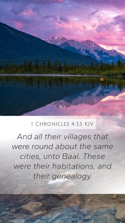 1 Chronicles 4:33 Explained