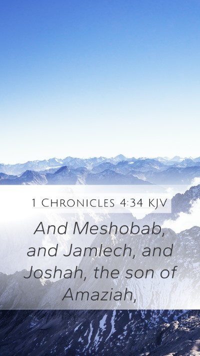 1 Chronicles 4:34 Explained