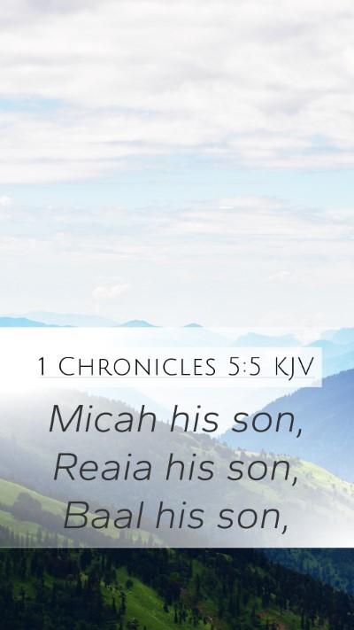 1 Chronicles 5:5 Explained