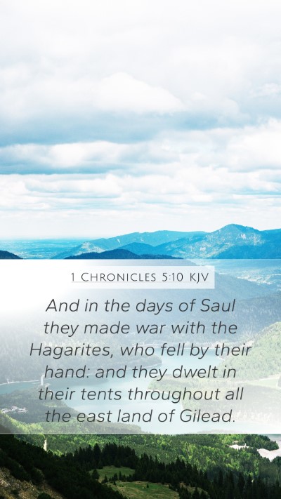 1 Chronicles 5:10 Explained