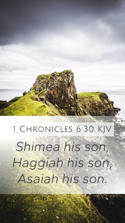 1 Chronicles 6:30 Explained