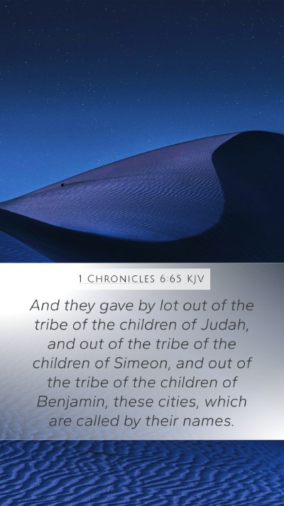 1 Chronicles 6:65 Explained