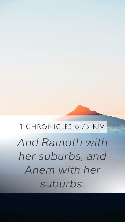 1 Chronicles 6:73 Explained