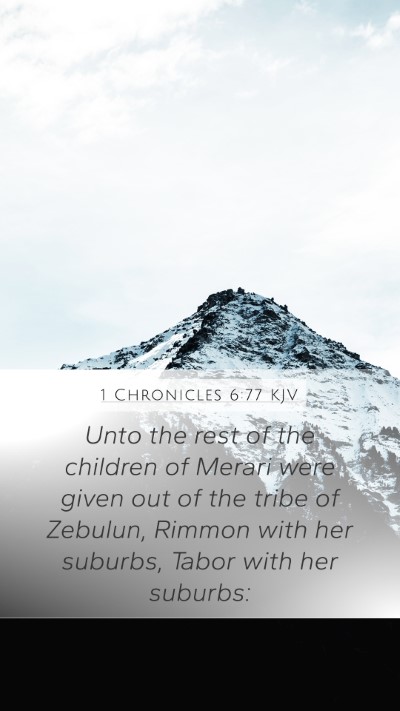 1 Chronicles 6:77 Explained