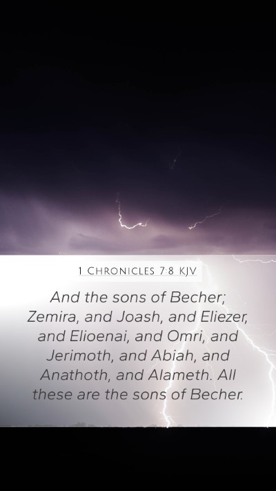 1 Chronicles 7:8 Explained