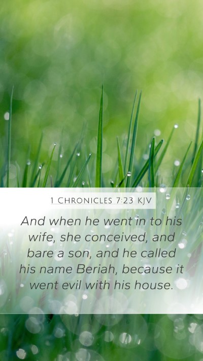 1 Chronicles 7:23 Explained