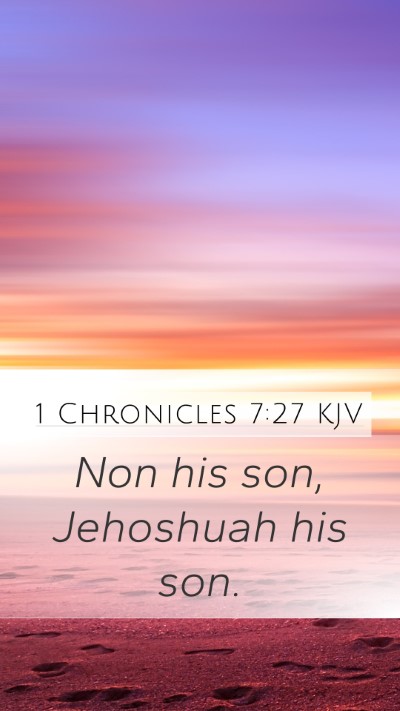 1 Chronicles 7:27 Explained