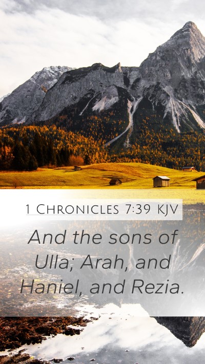 1 Chronicles 7:39 Explained