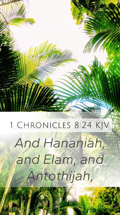 1 Chronicles 8:24 Explained