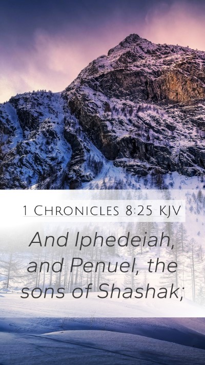 1 Chronicles 8:25 Explained