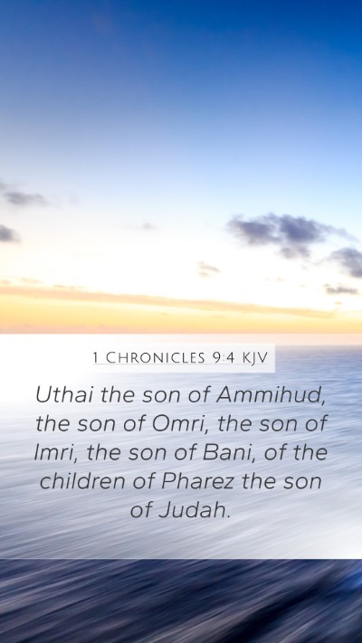 1 Chronicles 9:4 Explained