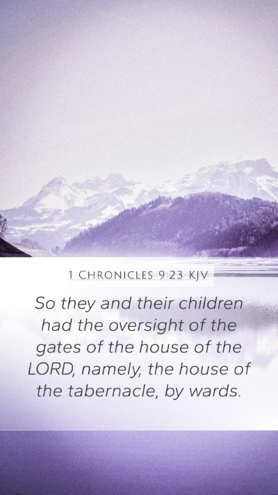 1 Chronicles 9:23 Explained