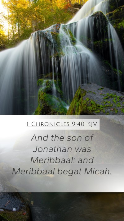 1 Chronicles 9:40 Explained