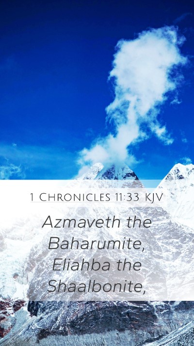 1 Chronicles 11:33 Explained