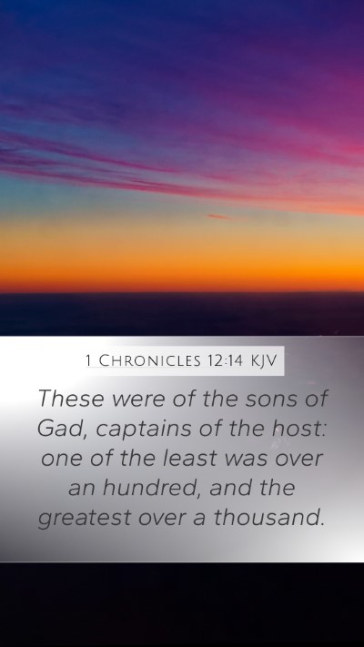 1 Chronicles 12:14 Explained