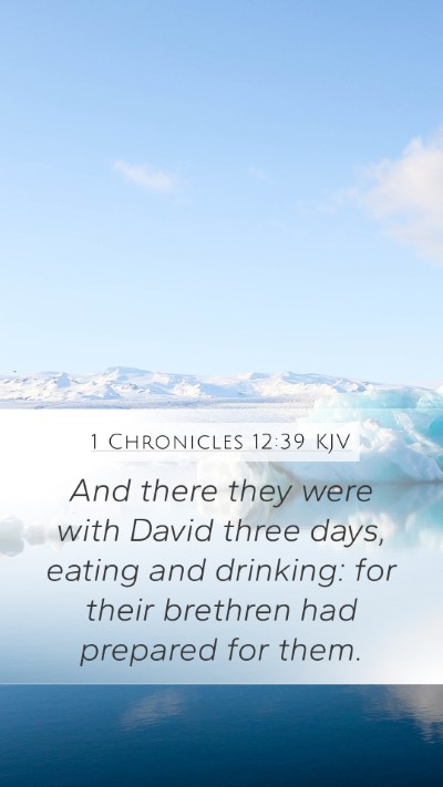 1 Chronicles 12:39 Explained