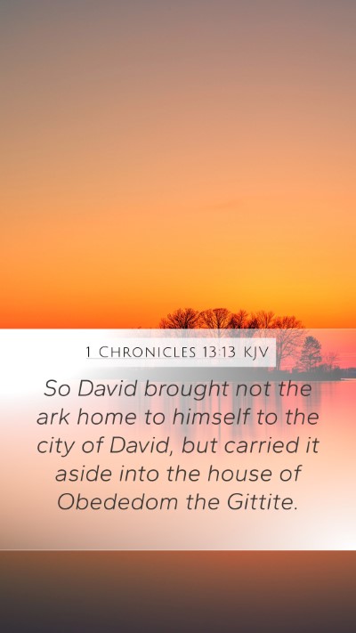 1 Chronicles 13:13 Explained