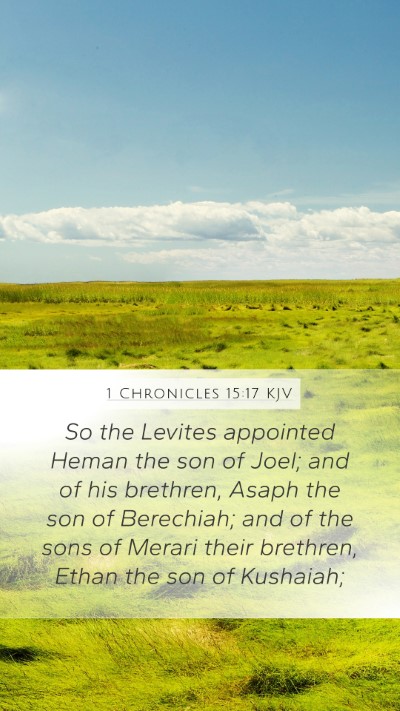 1 Chronicles 15:17 Explained