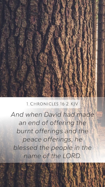 1 Chronicles 16:2 Explained