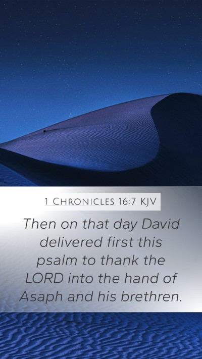 1 Chronicles 16:7 Explained