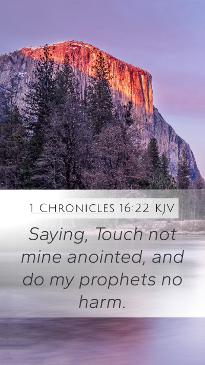 1 Chronicles 16:22 Explained