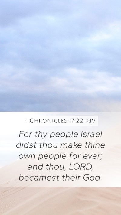 1 Chronicles 17:22 Explained