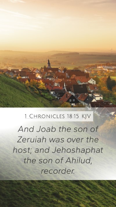 1 Chronicles 18:15 Explained