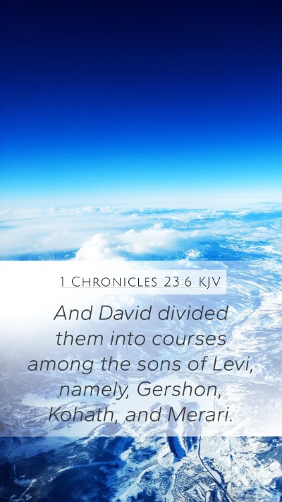 1 Chronicles 23:6 Explained