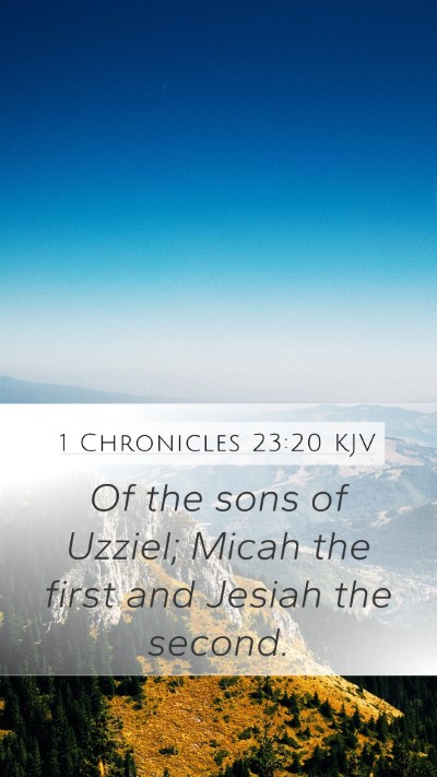 1 Chronicles 23:20 Explained