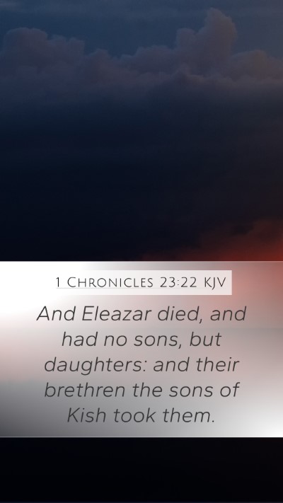 1 Chronicles 23:22 Explained