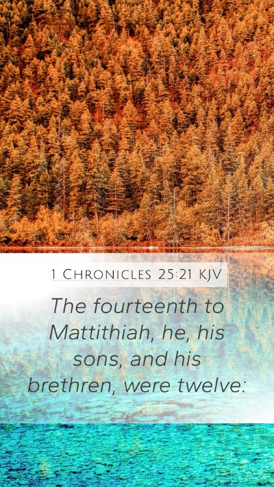 1 Chronicles 25:21 Explained