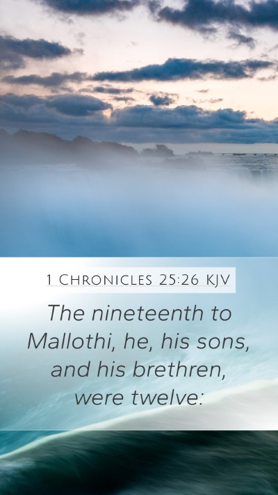 1 Chronicles 25:26 Explained