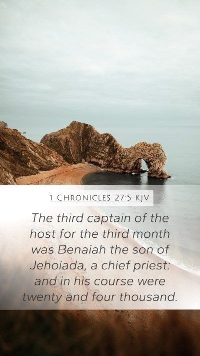 1 Chronicles 27:5 Explained