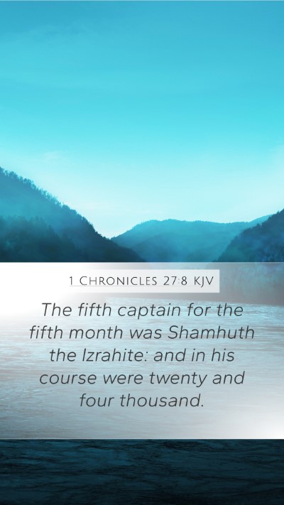 1 Chronicles 27:8 Explained