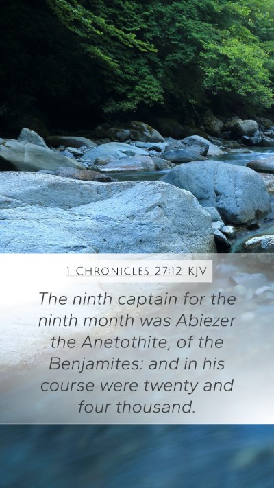 1 Chronicles 27:12 Explained