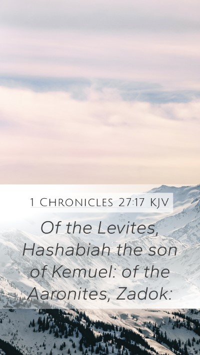 1 Chronicles 27:17 Explained