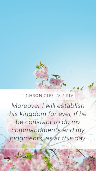 1 Chronicles 28:7 Explained