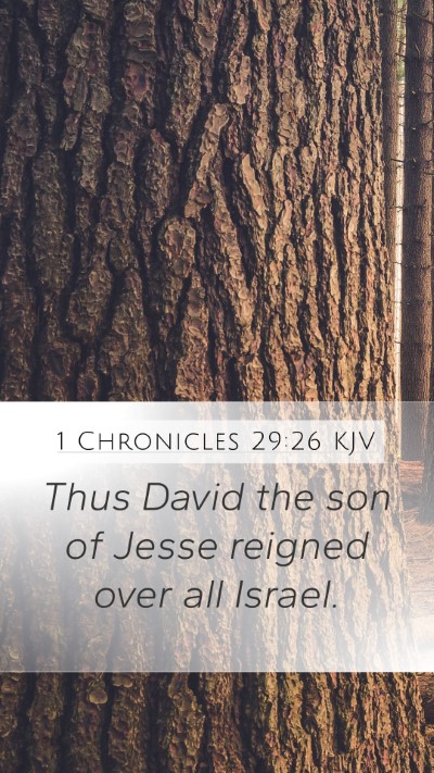 1 Chronicles 29:26 Explained