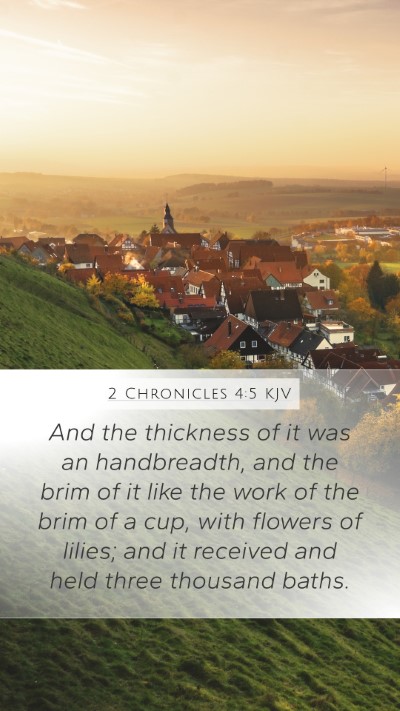 2 Chronicles 4:5 Explained