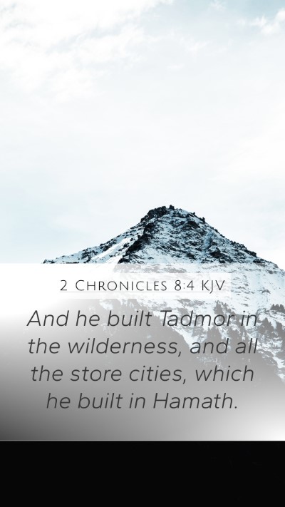 2 Chronicles 8:4 Explained