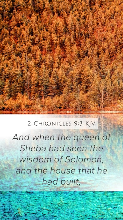 2 Chronicles 9:3 Explained