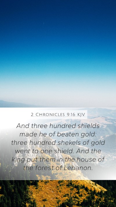 2 Chronicles 9:16 Explained